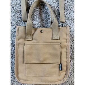 Tan Canvas NEW Crossbody Bag Pockets Adjustable Strap tote purse work gym casual